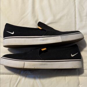 Nike Black and White Slip-On Women's Sneakers